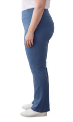 Women's Pull-on Cotton Stretch Bootcut Flare Leggings with a Crossover waistband