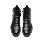 Double side zipper non-slip men's boots