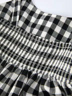 Mommy & Me Plaid Girl Smocked Ruffle Dress