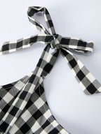 Mommy & Me Plaid Girl Smocked Ruffle Dress