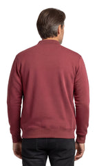 Men's Classic Zip-Up Baseball Fleece Jacket in Lightweight Cotton Blend Fabric with Sporty Edge