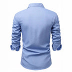 Men's Long Sleeve Solid Color Casual Breathable Shirt