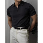 Men's Summer Short-Sleeve Solid-Color Slim-Fit Knit t-Shirt