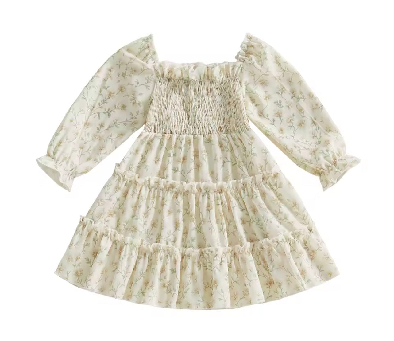 Chiffon Tiered Floral Dress