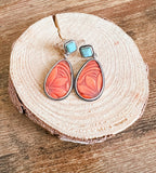 Beautiful Turquoise and Resin Earrings