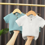Kids Cotton Linen Long Sleeve T-Shirt | Soft Casual Top for Babies and Toddlers