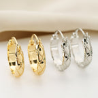 Cross-border European And American Stylish Glossy Diamond Plaid Earrings