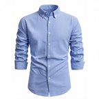 Men's Long Sleeve Solid Color Casual Breathable Shirt