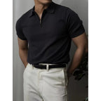 Men's Summer Short-Sleeve Solid-Color Slim-Fit Knit t-Shirt